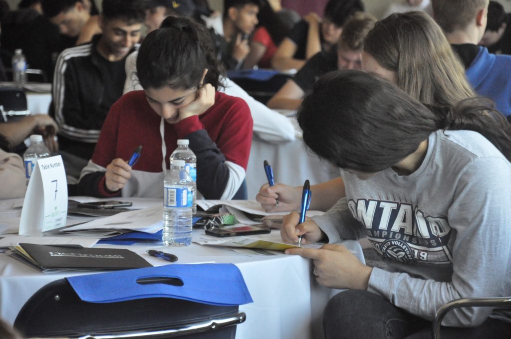 Students during workshop at Foundations of Finance event