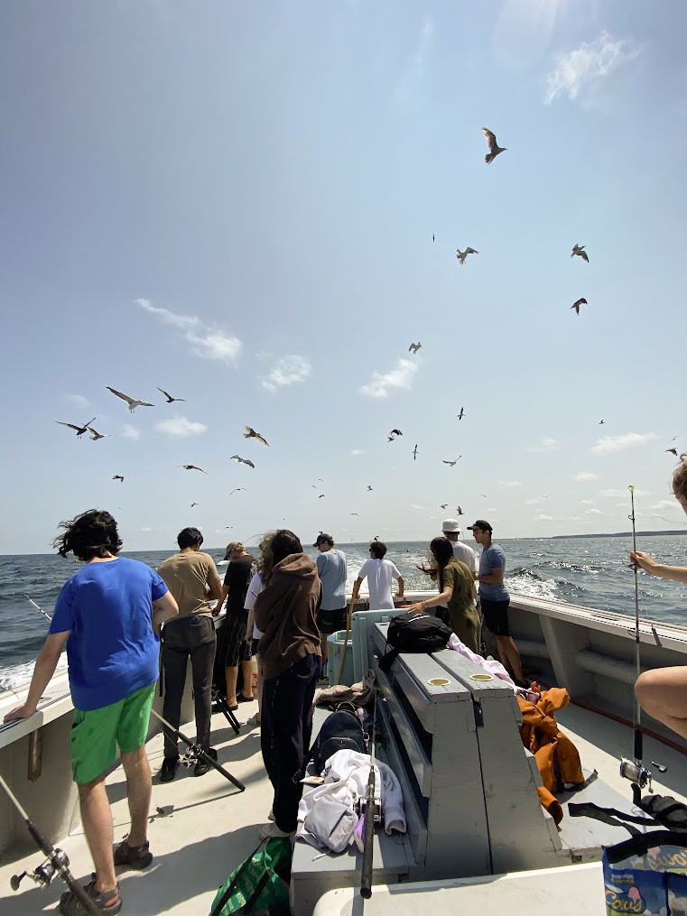 Alexandra and her Shad peers deep sea fishing