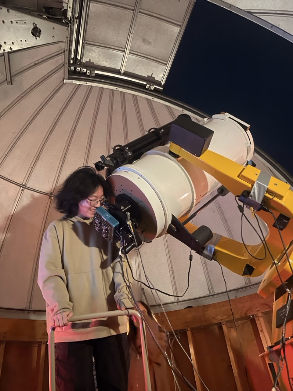 Luna exploring the galaxies using Harvard’s Clay Telescope
