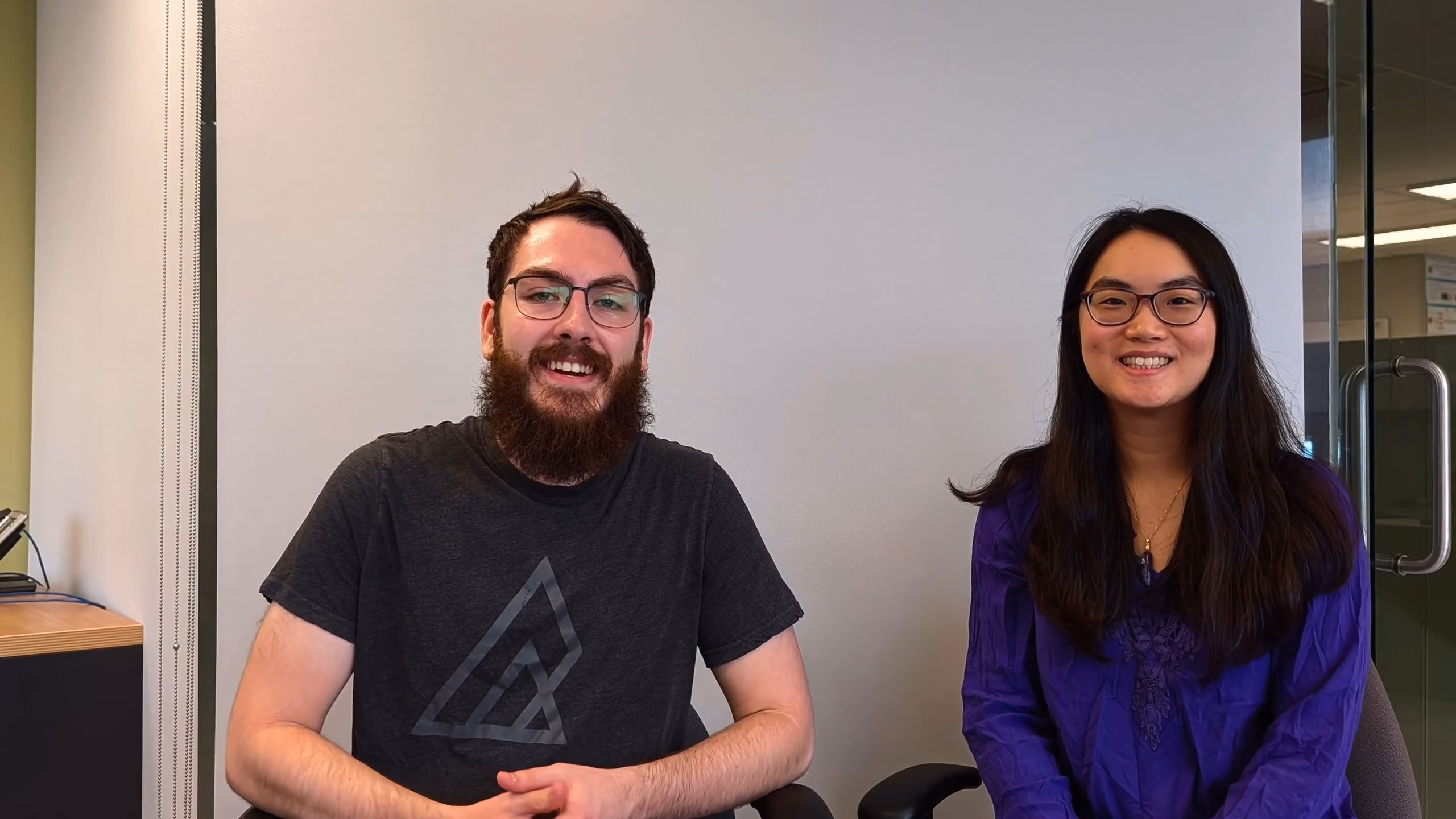 cofounders Michael with his Delphi co-founder, Amy