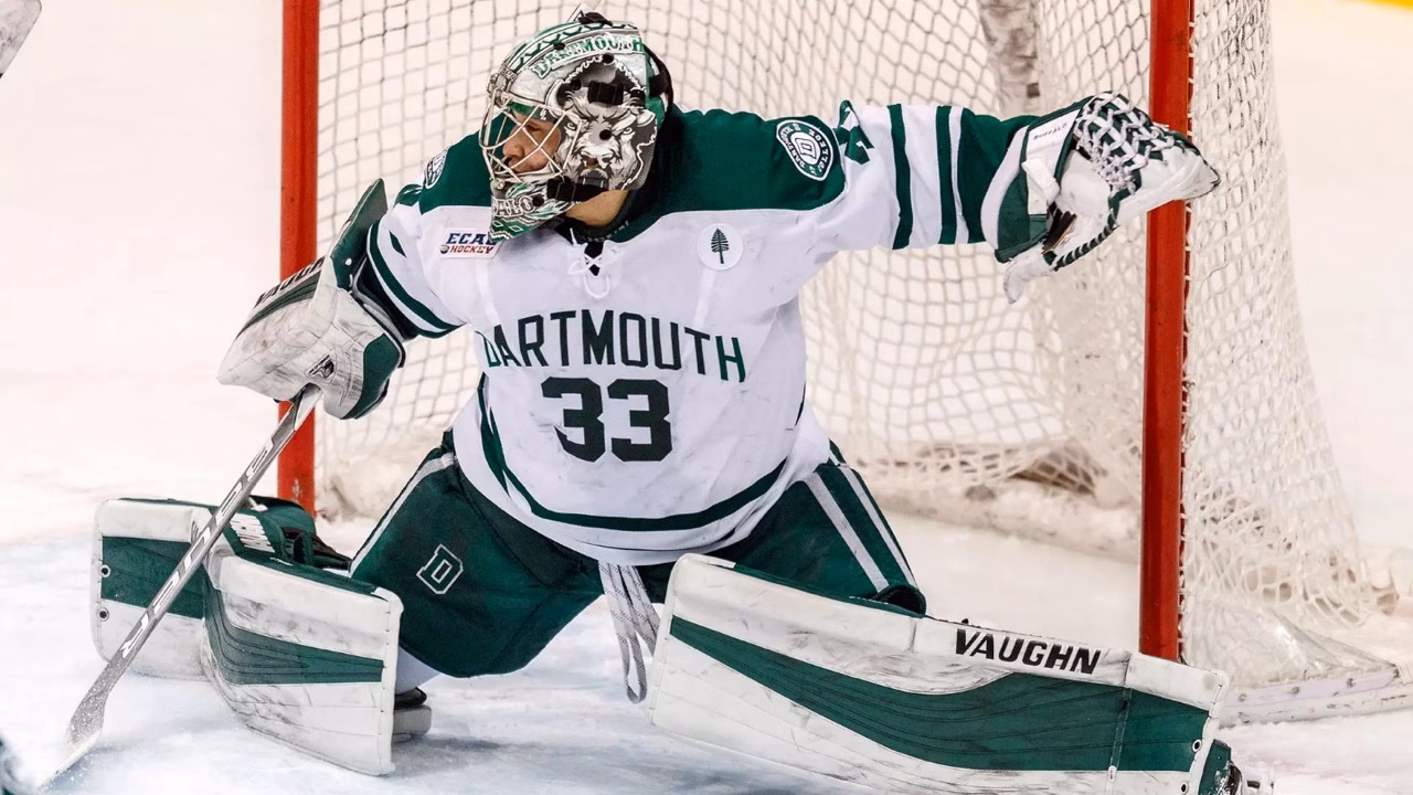 image006 Large Deven acting as starting goalie for Dartmouth College’s NCAA hockey team