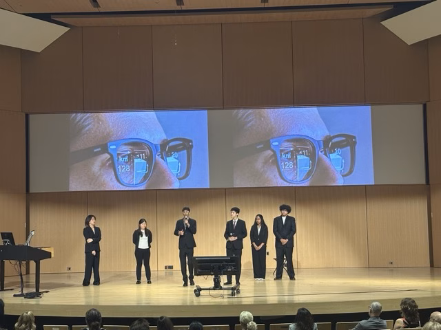img_3451 Medium Chloe Pang, Lily Zhou, Shaan Shah, Jimmy Li, Amayas Vhatia, and Janani Rayudu presenting their winning “ARive” DE Challenge project at Shad’s Wilfrid Laurier University campus