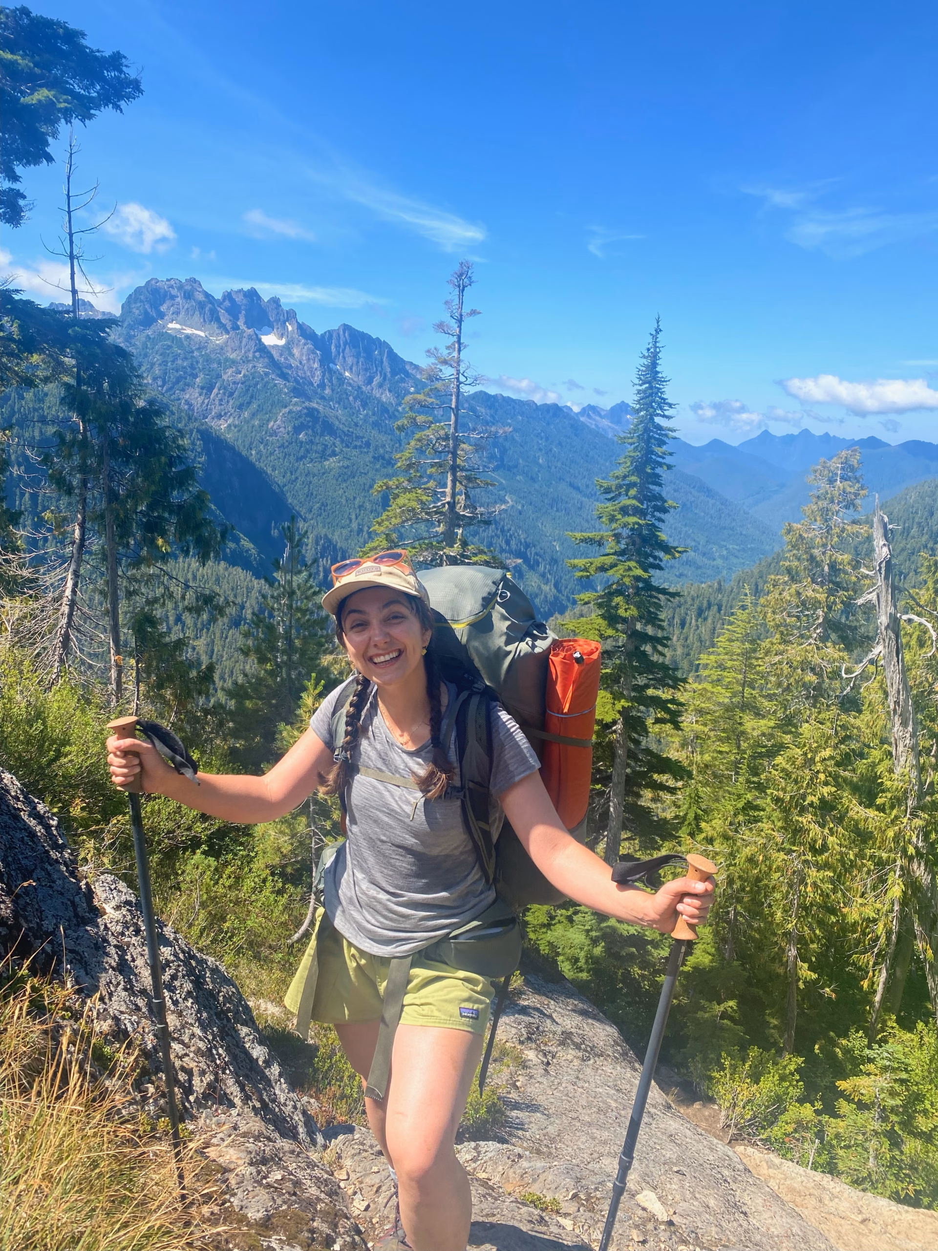 BC3 Shad Alum, Zoë Golay, hiking through the forests she loves back home in British Columbia