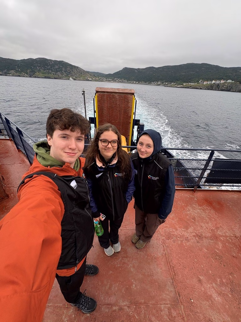 Shad Alum, Robert McCarthy, with his fellow Program Assistants at Shad2025 on Shad’s Memorial University campus